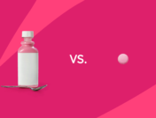 Rx liquid medication vs Rx tablet: Pepto-Bismol vs. Tums