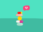 A stack of popular antidepressants drug