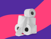 Toilet paper represents constipation after surgery