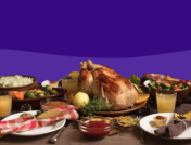 A table with food represents holiday food allergies