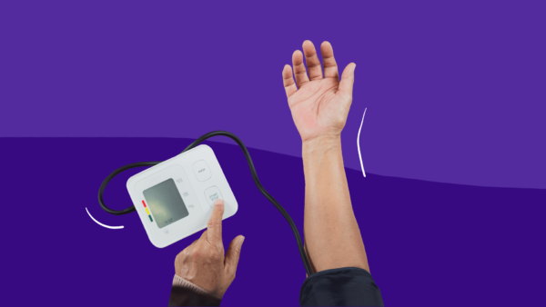 Can stress cause high blood pressure? A man checks his at home