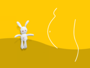 A bunny and a belly represent pregnancy insurance