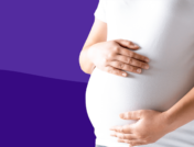 A woman who is pregnant with cervical cancer