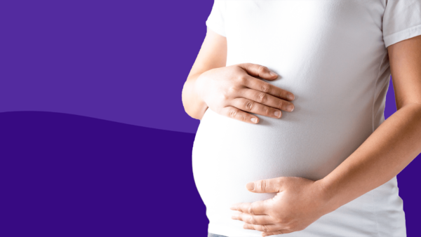 A woman who is pregnant with cervical cancer