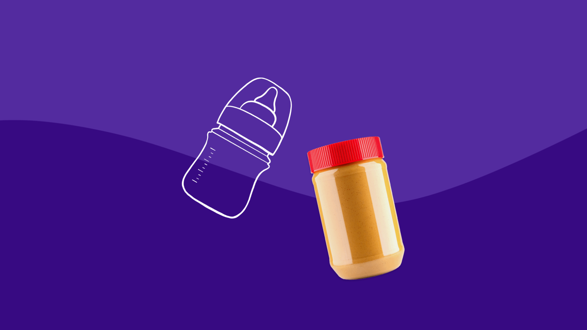 Dietary guidelines for allergies, peanut butter and bottle