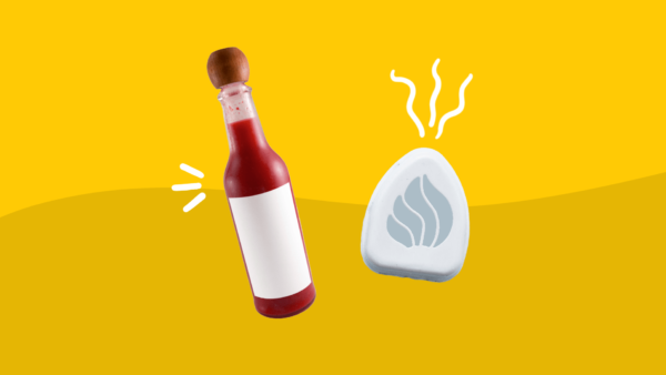 Hot sauce and air freshener represent loss of taste and smell coronavirus