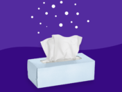A box of tissues represents a mold allergy