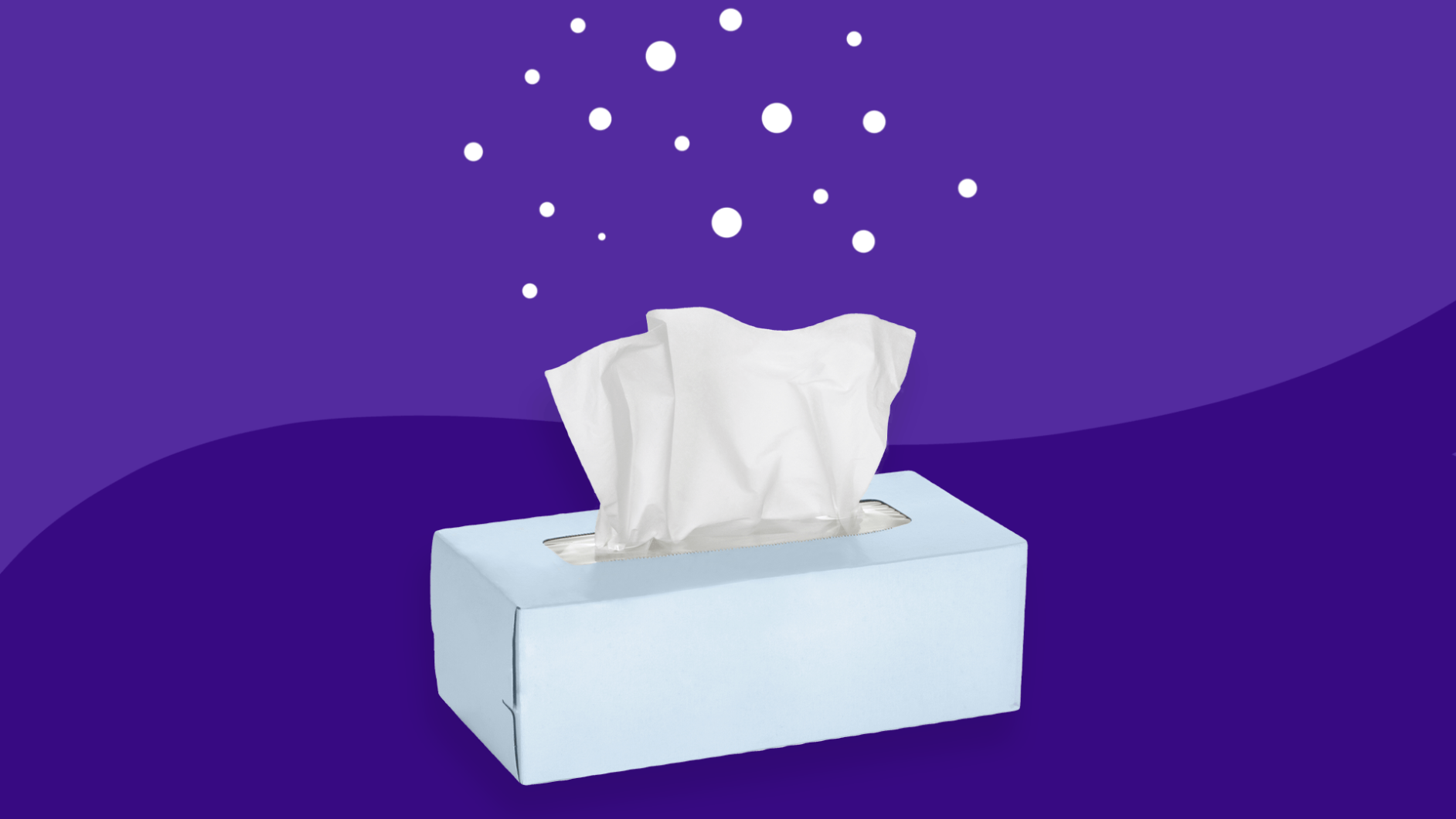 A box of tissues represents a mold allergy