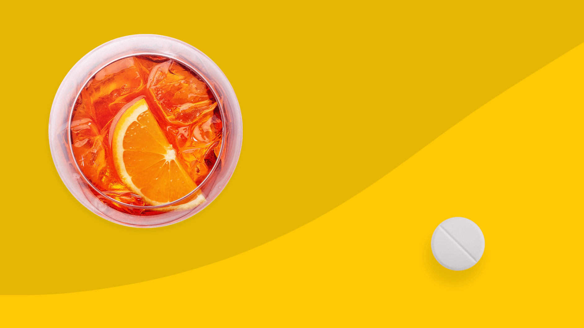 A cocktail and a pill represent Latuda and alcohol