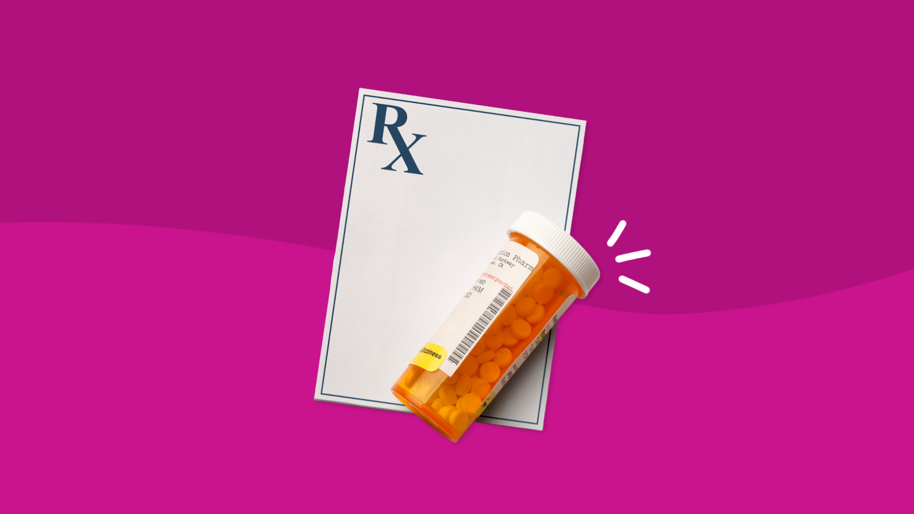 Prescription pad with pill bottle: What are side effects of Ambien?