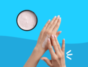 Hands with cream represent contact dermatitis treatment