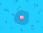 A pink pill on a background of baby rattles represents Amitriptyline and pregnancy