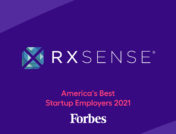 RxSense logo and Forbes logo - announcing America's Best Startup Employers 2021 winner