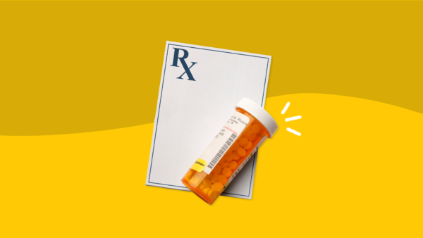 Prescription pad with pill bottle: Cialis side effects, warning and interactions