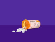 Spilled prescription bottle of pills: Tamiful doses, forms, and strengths