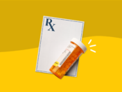 Pill bottle and prescription pad: Common and serious Vyvanse side effects