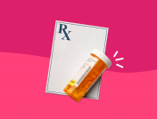 Prescription pad with pill bottle: Common Metronidazole side effects