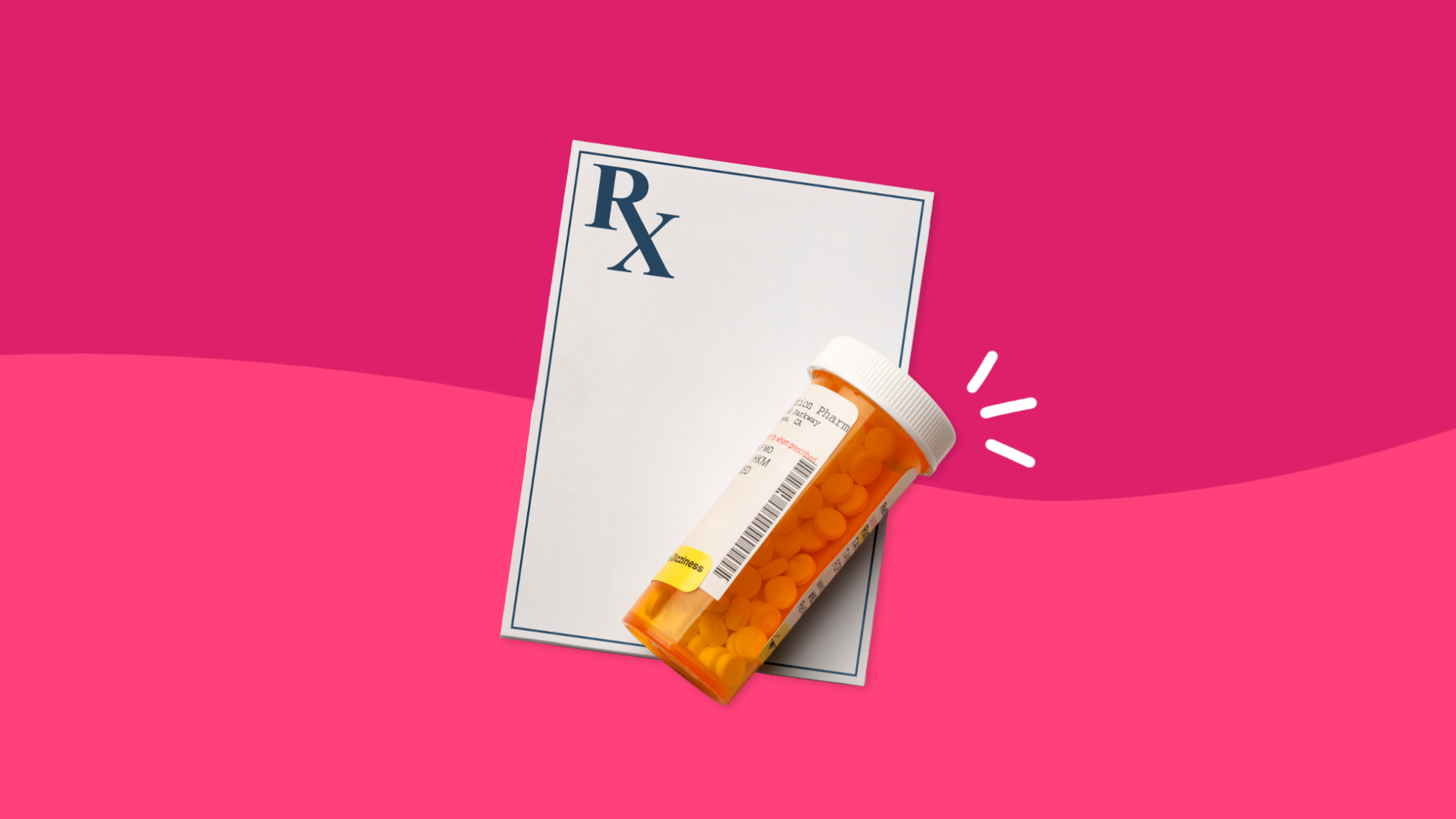 Prescription pad with pill bottle: Common Metronidazole side effects