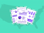 Map of America with charts and graphs: 2021 allergy survey results