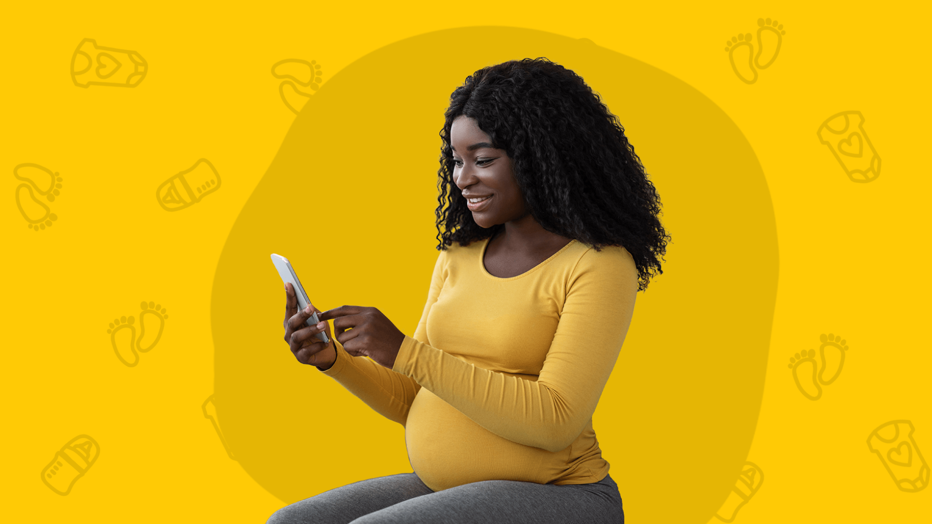 A pregnant woman looks up Ativan during pregnancy on her phone