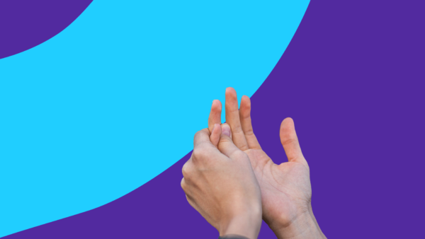 Two hands represent types of arthritis
