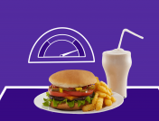 A hamburger represents the effects of high cholesterol