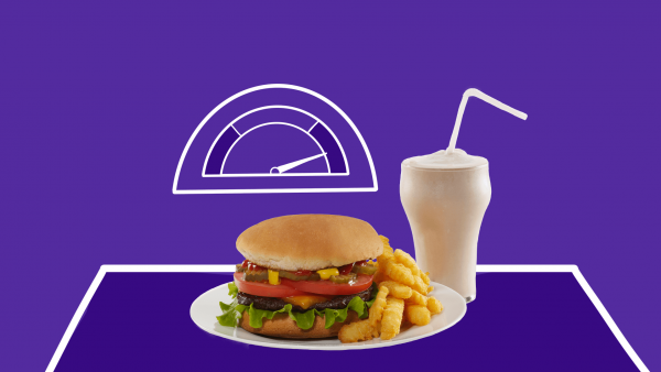 A hamburger represents the effects of high cholesterol