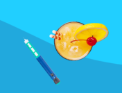 An image of Humira and alcohol