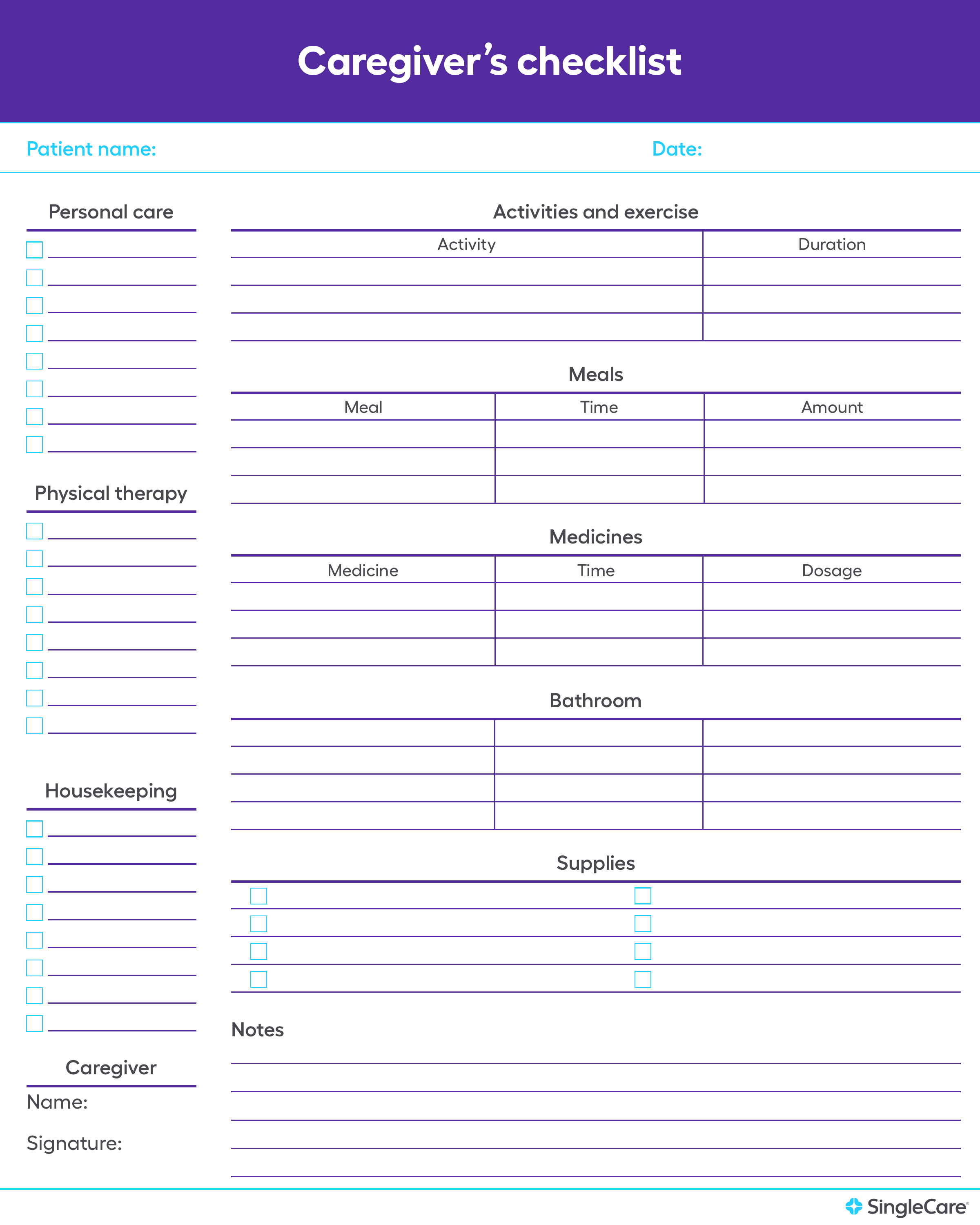 Free medication list templates for patients and caregivers Inside Medication Card Template