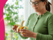 A woman eating a banana | Potassium and blood pressure