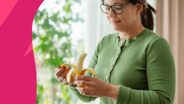 A woman eating a banana | Potassium and blood pressure