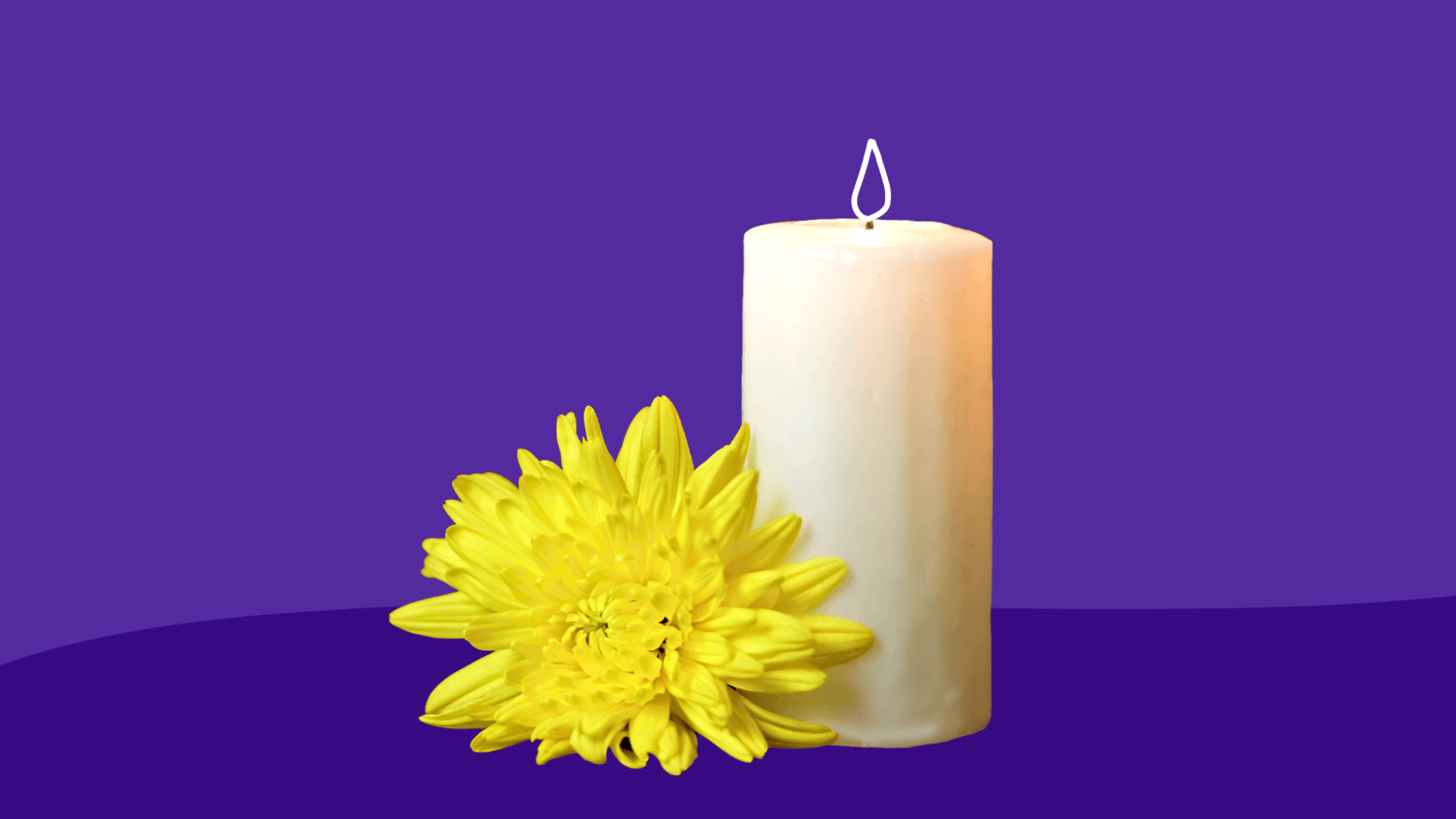 Pillar candle with flower: What is grief and how can you cope?