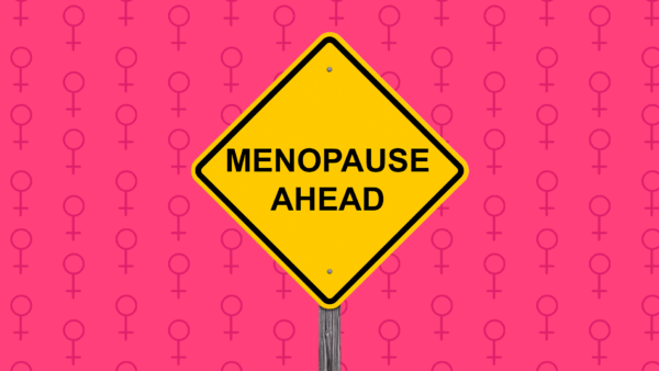 A sign saying menopause ahead represents menopause questions