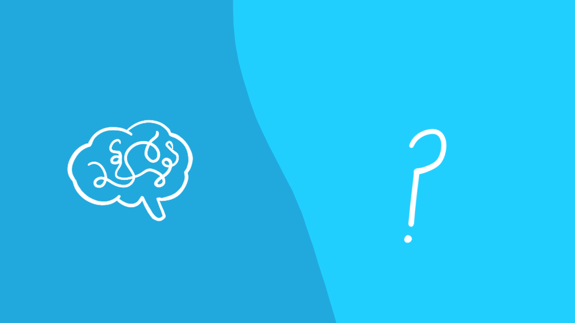 Brain vs a question mark representing anxiety vs stress