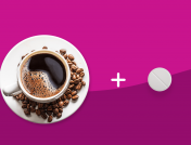 Coffee with aspirin and caffeine