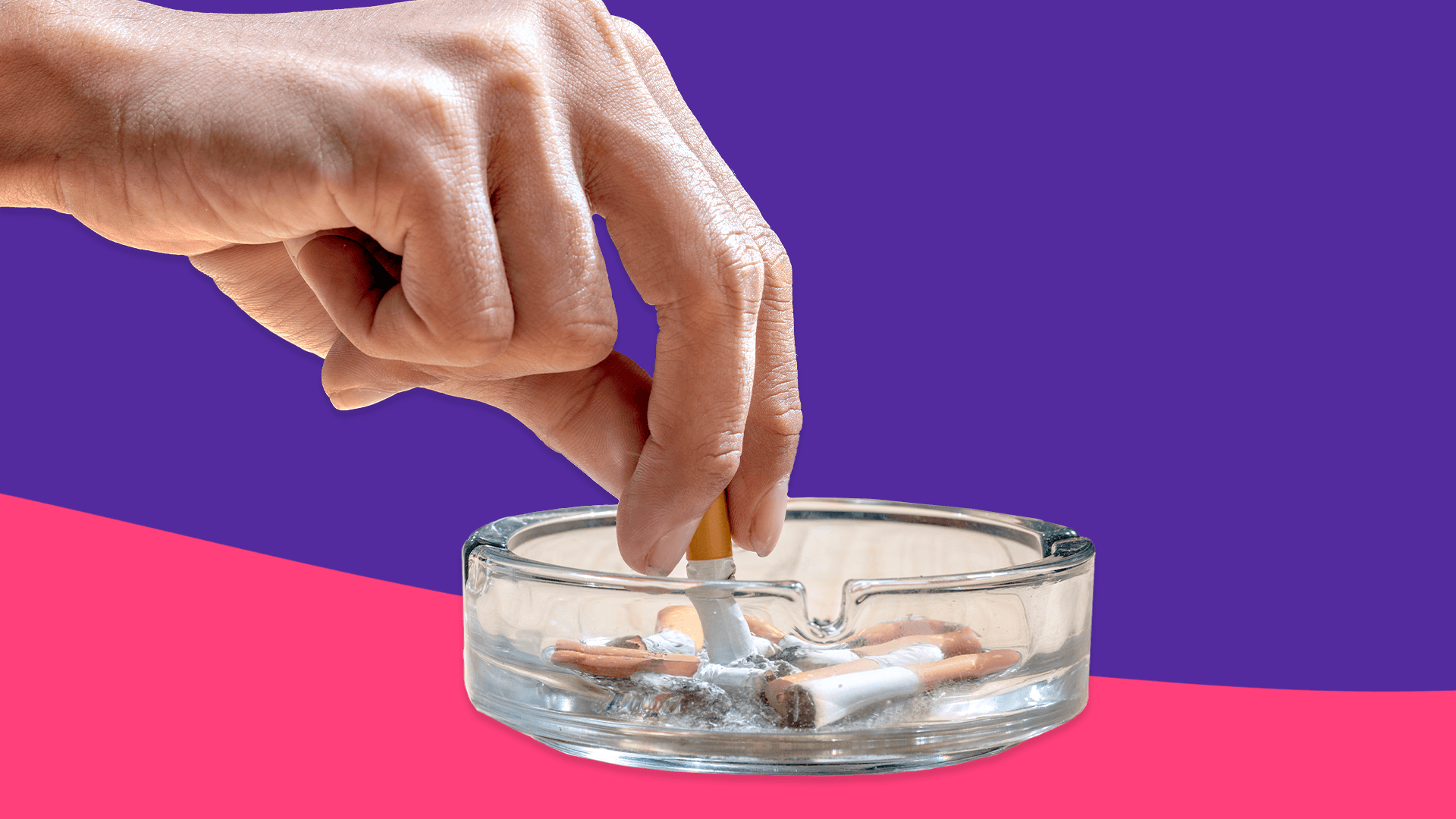 What happens when you stop smoking? An ashtray and stubbed out cigarette