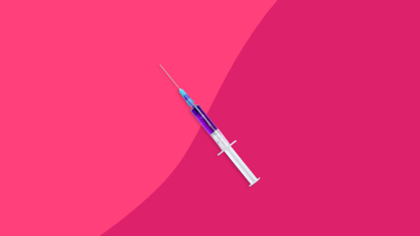 Syringe with injectable medicine: Common vs. serious Emgality side effects