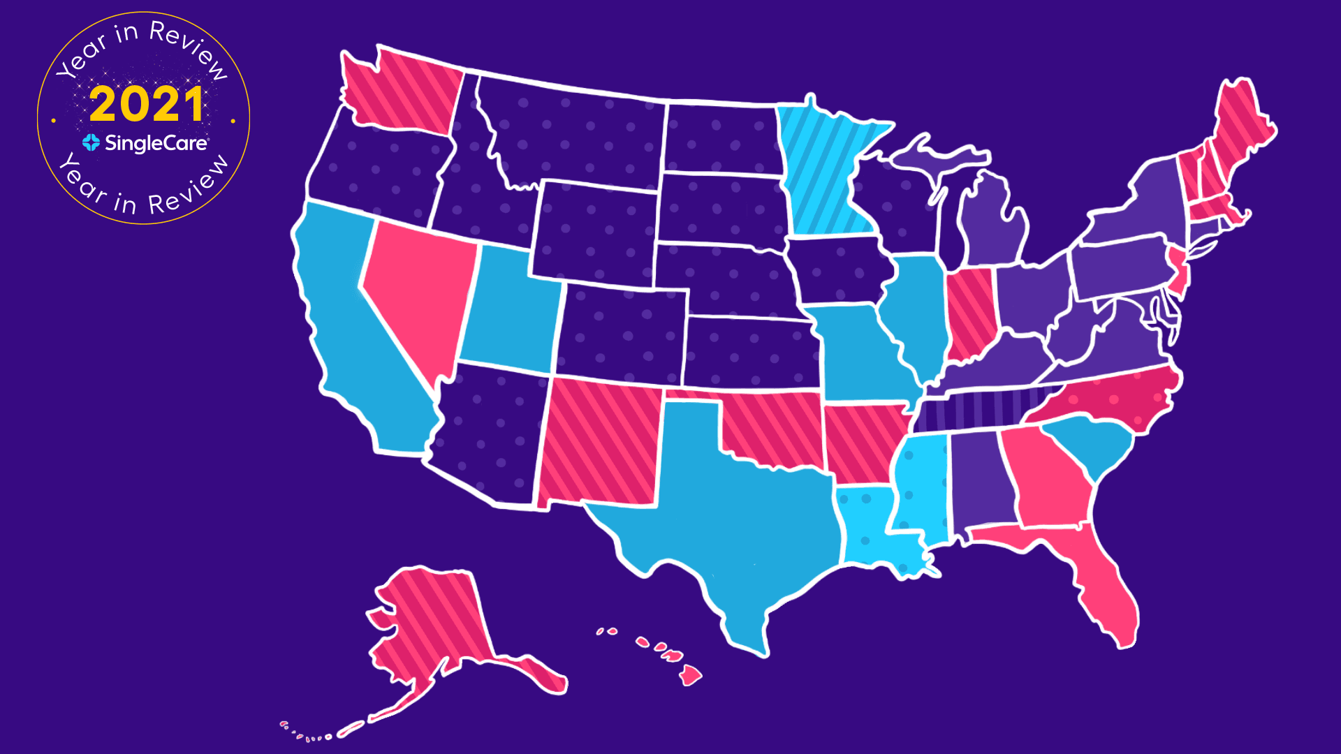 A map of the most common prescriptions in every state