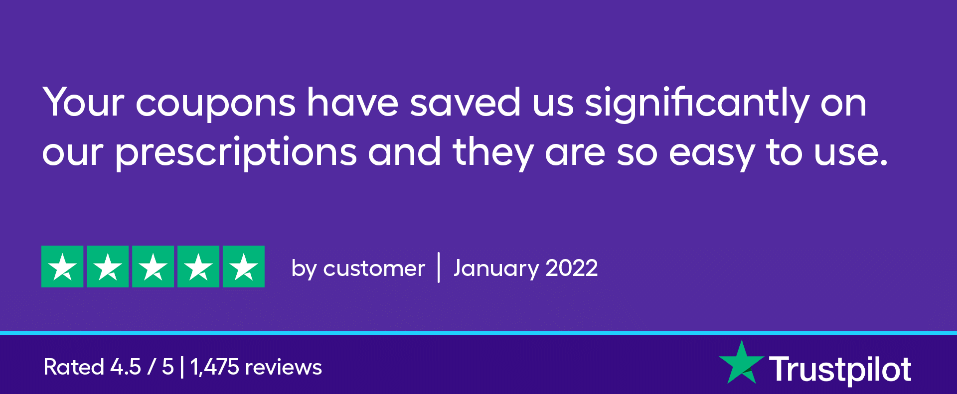 Your coupons have saved us significantly on our prescriptions and they are so easy to use.