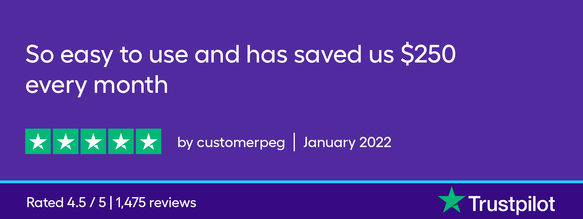 So easy to use and has saved us $250 every month