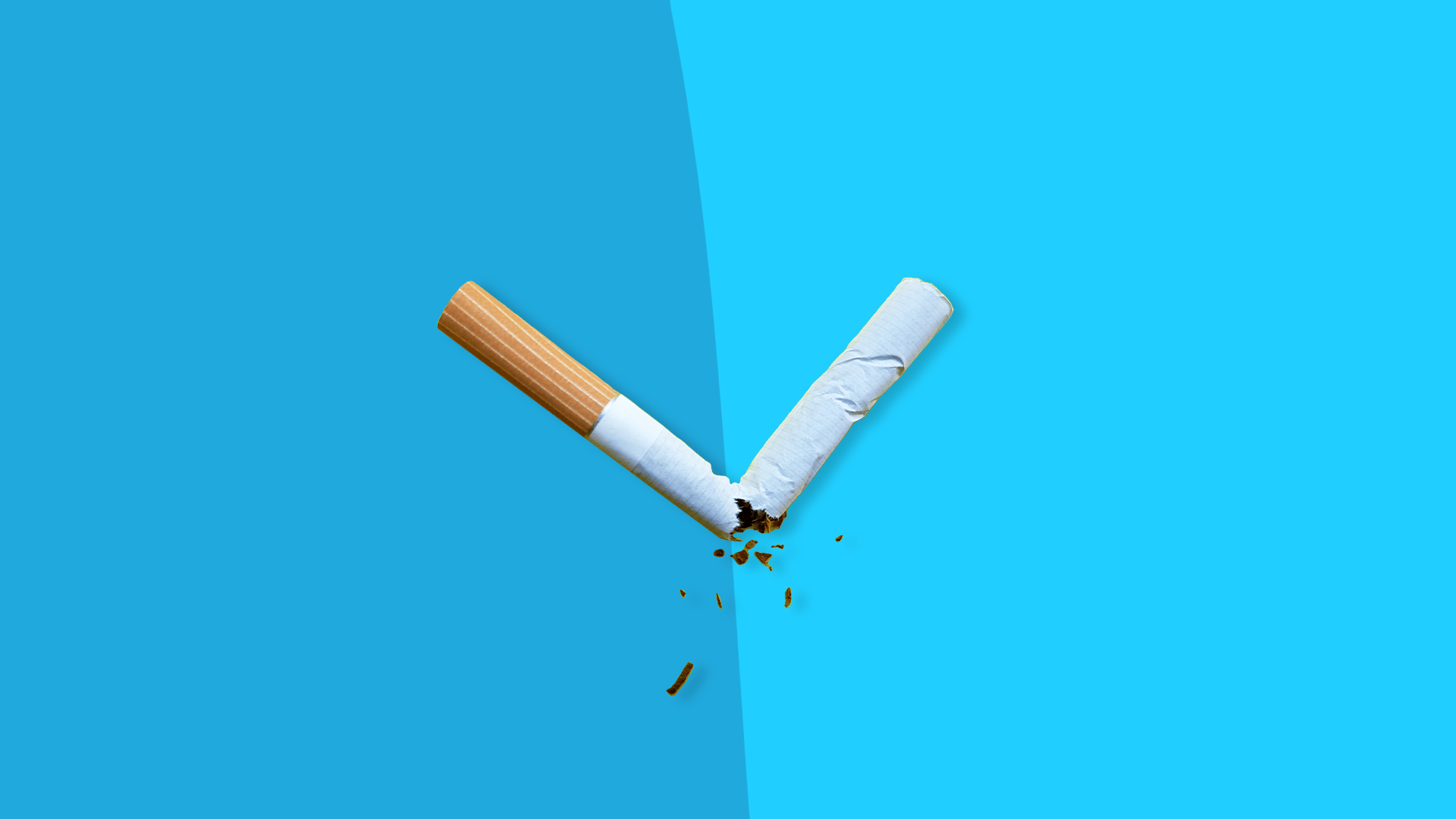 A cigarette represents nicotine withdrawal symptoms
