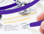 An image of a cholesterol test
