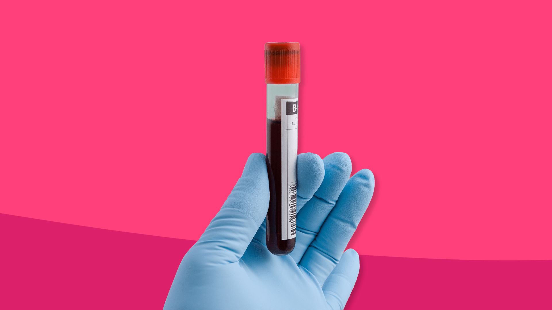 An image of a vial of blood represents bloodletting