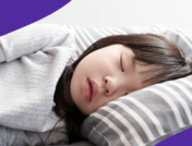 A child sleeping after taking melatonin for kids