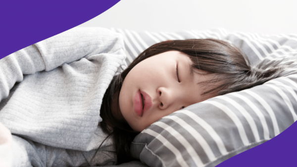 A child sleeping after taking melatonin for kids