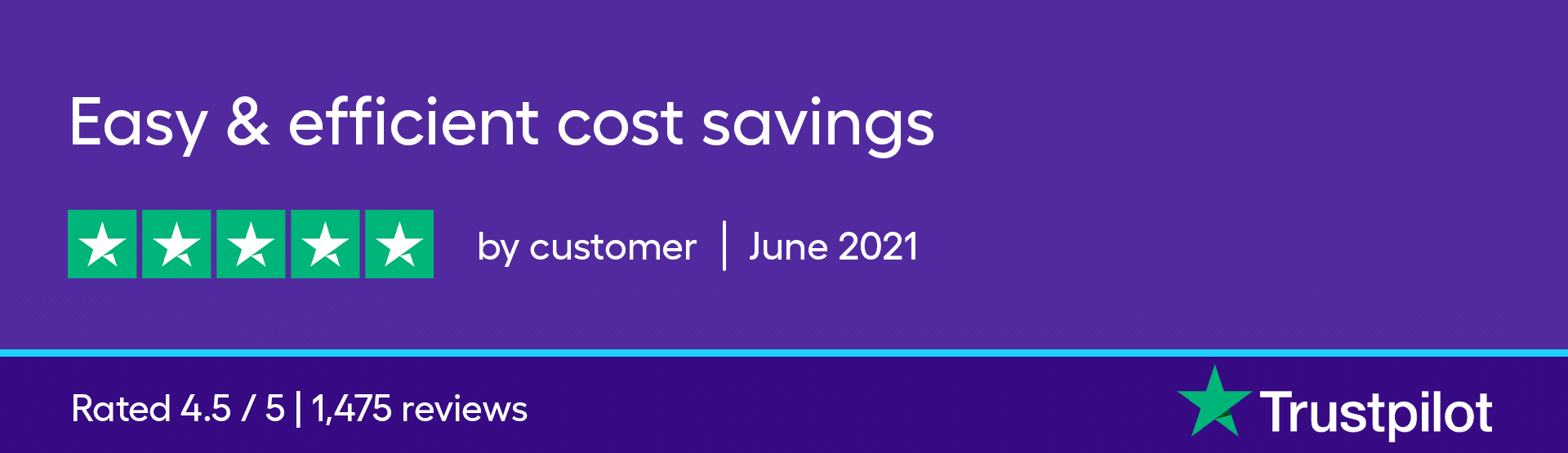 Easy & efficient cost savings. 