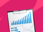 Clipboard with bar charts and graphs: Get updated alcohol statistics