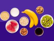 An arrangement of foods that help you sleep