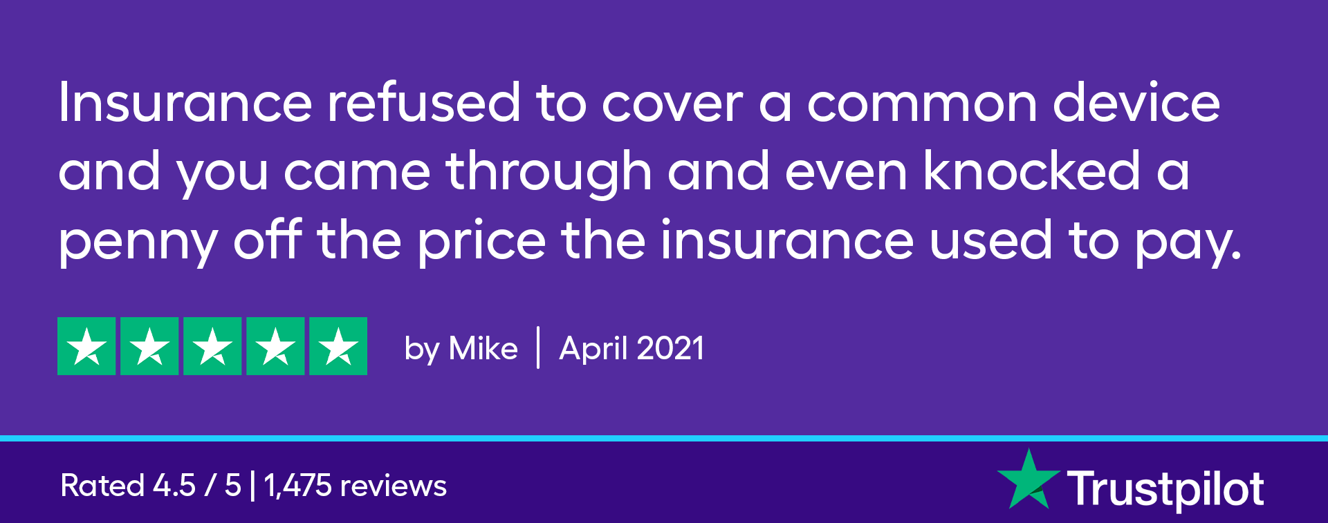 Insurance refused to cover a common device and you came through and even knocked a penny off the price of what the insurance used to pay. 