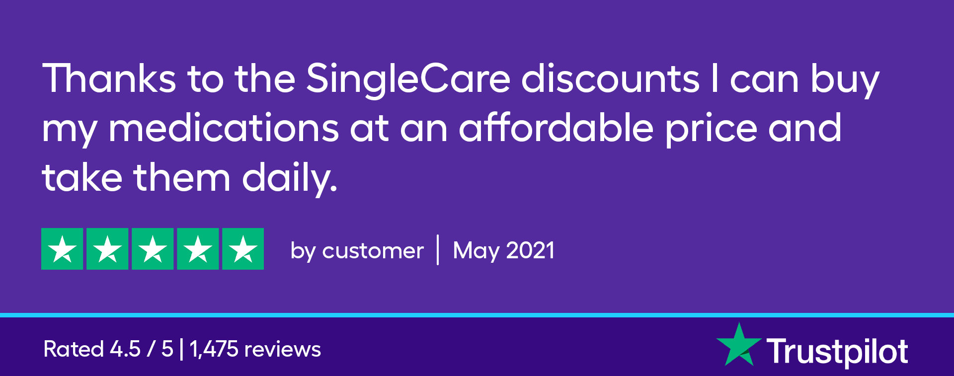 Thanks to the SingleCare discounts, I can buy my medications at an affordable price and take them daily.